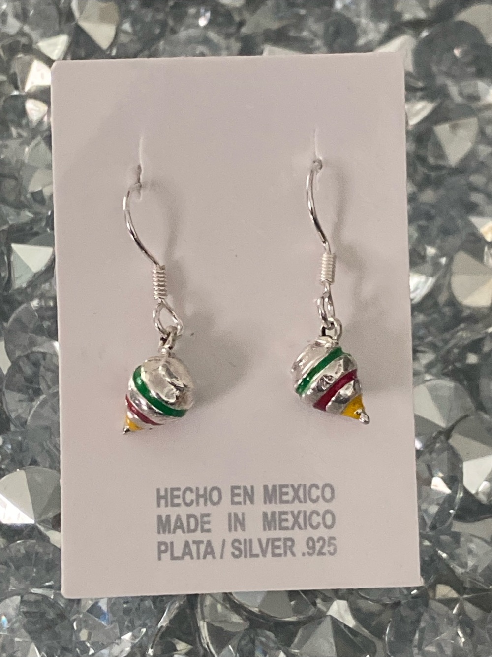 Silver 925 Silver Top Spinner Earrings - Multicolor